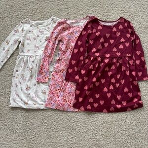 Carter's Casual Kids Dresses - Cream, Pink, and Burgundy